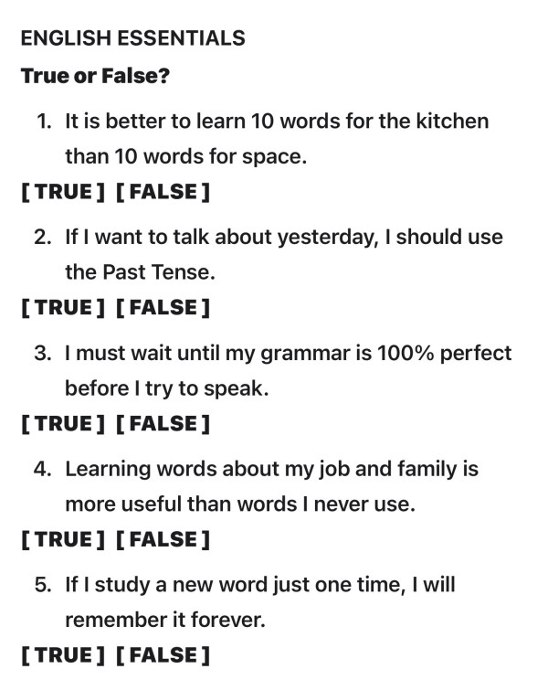 English Questions